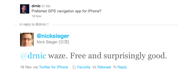 Nick Sieger on Waze